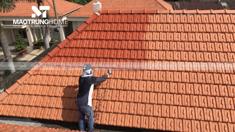 Cần chú ý xử lý chống thấm cho gạch ngói