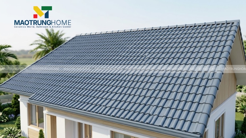 Mái ngói nhà vườn và nhà cấp 4 hiện đại (Mẫu 6)