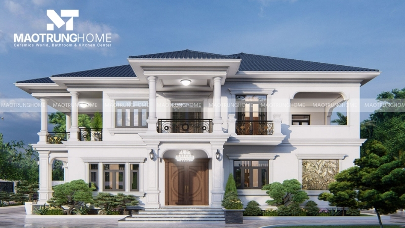 Sân vườn rộng tạo không gian sống xanh, gần gũi thiên nhiên