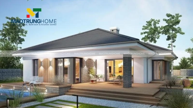Ngói màu xám cho nhà kiến trúc hiện đại