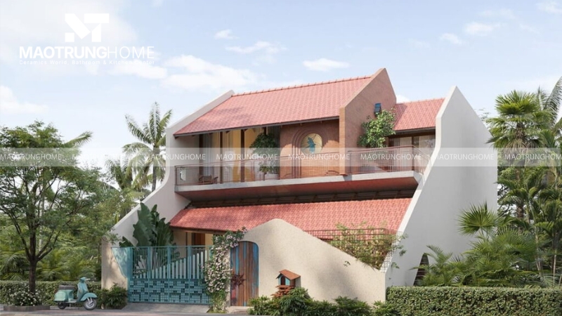 Biệt thự mái ngói phong cách hiện đại