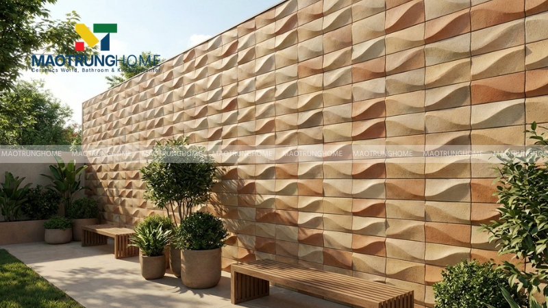 Mẫu gạch 3D hình sóng