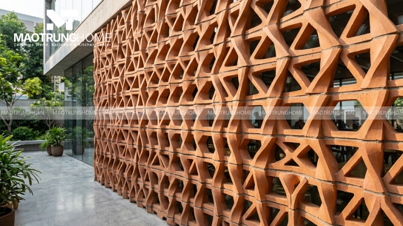 Việc sử dụng gạch 3D giúp công trình trở nên sinh động