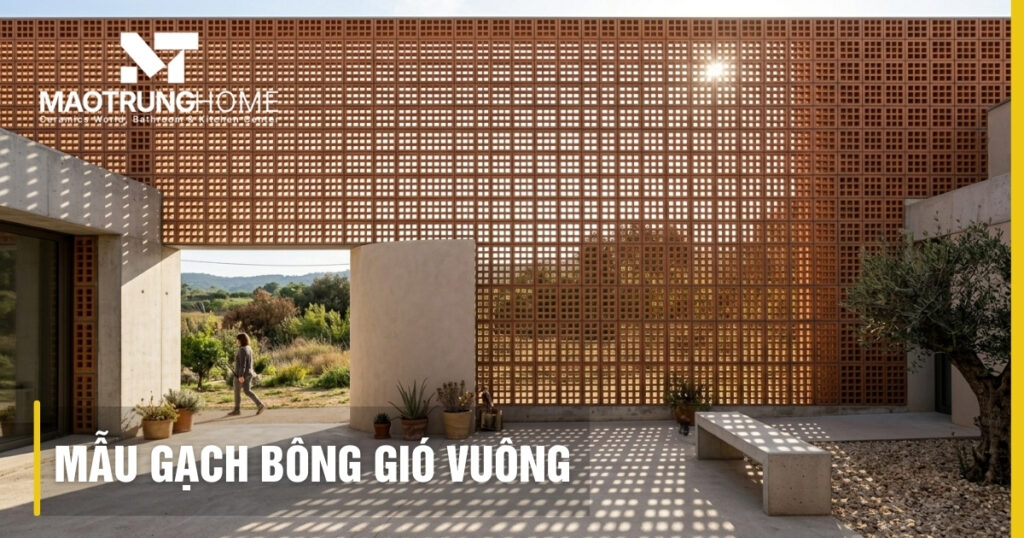 15+ Mẫu gạch bông gió vuông đẹp - Xu hướng kiến trúc xanh 2026