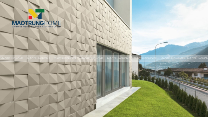 Gạch 3D sở hữu các bề mặt lồi lõm hoặc hoa văn dập nổi tinh tế