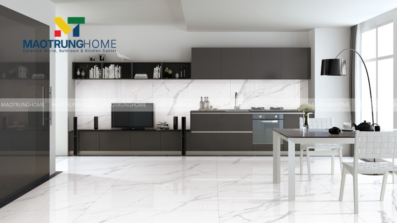 Ốp tường nhà bếp sạch sẽ