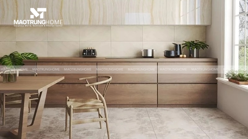 Ốp tường phòng bếp và khu vực ăn