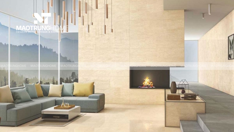 Gạch ceramic màu vàng kem