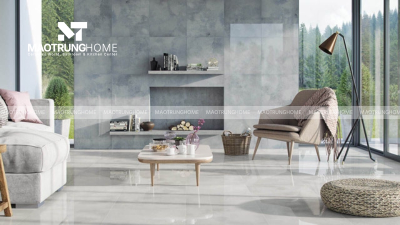 Kích thước khổ lớn giảm đường ron, mang lại hiệu ứng liền mạch như đá nguyên khối