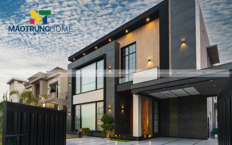 Gạch cho mặt tiền nhà phố hiện đại thu hút