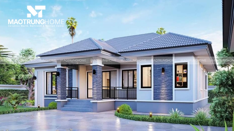 Kiến trúc mái Thái nổi bật với thiết kế mái dốc nhọn và xếp chồng nhiều lớp