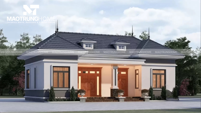 Mẫu nhà trệt mái Nhật tinh tế