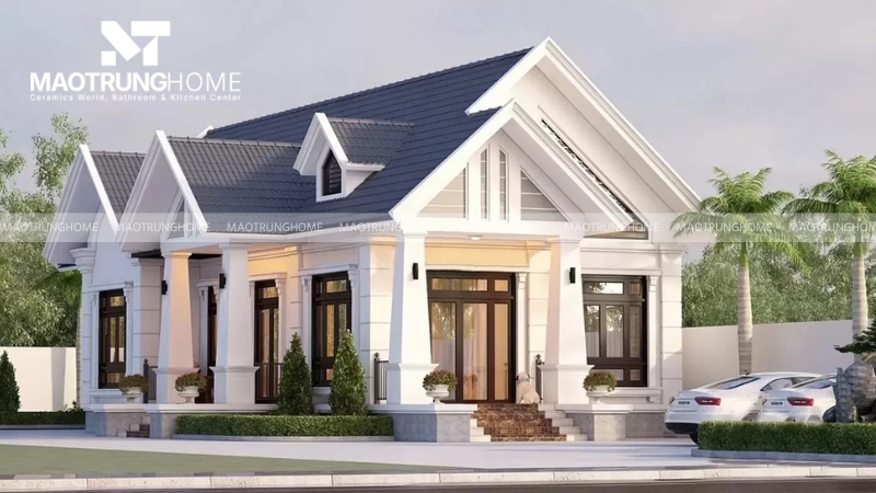 Nhà mái Thái theo phong cách truyền thống thường hợp với ngói sóng