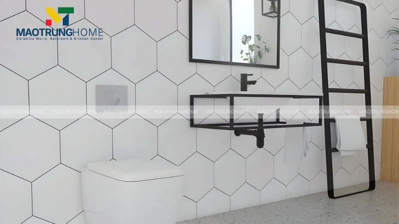 Mẫu gạch lục giác lát nền nhà tắm