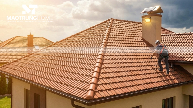 Mái ngói dễ bị tốc và hư hại khi có bão