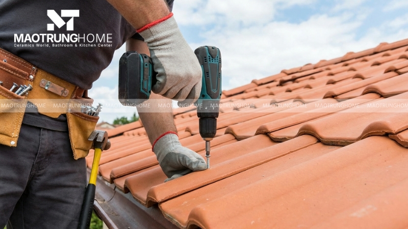 Thi công đúng kỹ thuật giúp ngói bám chắc vào hệ mè