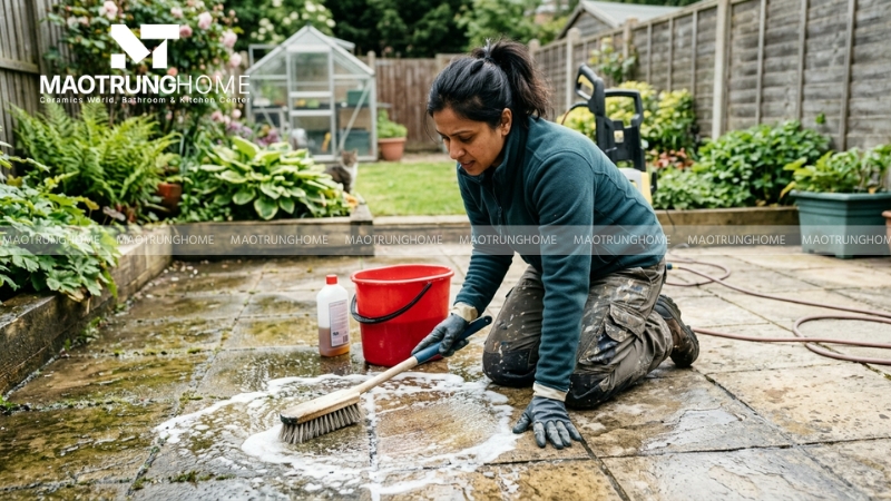Tẩy vết ố vàng và rỉ sét từ chậu cây