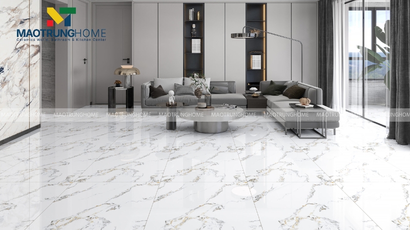Lát gạch 80x80 vân đá cần phải xếp đúng theo đường vân của nhà sản xuất