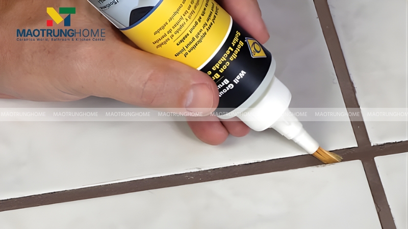 Keo chà ron giúp chống thấm nước triệt để khi lát gạch 80x80