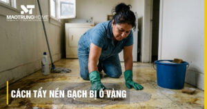 Cách tẩy nền gạch bị ố vàng sạch bóng nhanh chóng tại nhà