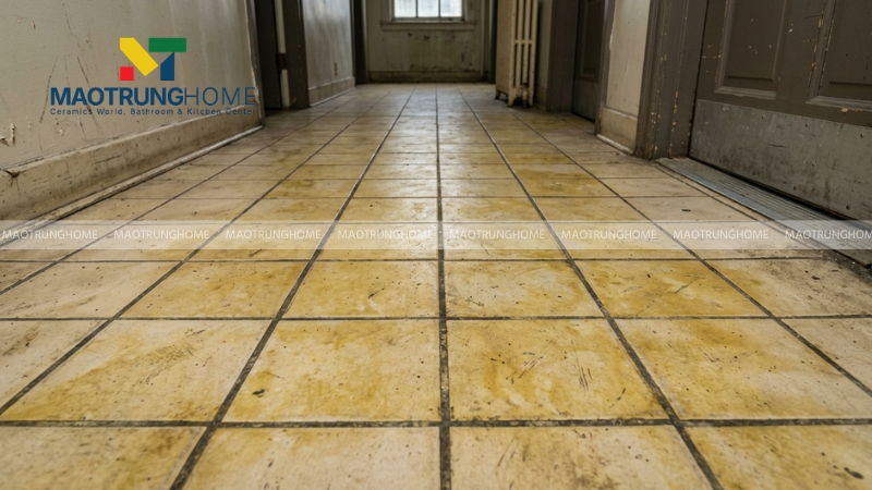 Mức độ bám phèn không đồng đều
