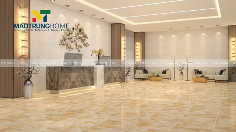 Khu vực đại sảnh với gạch 60x120