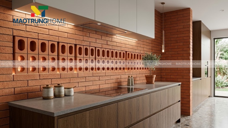 Gạch chỉ cho tường nhà tắm và khu vực bếp