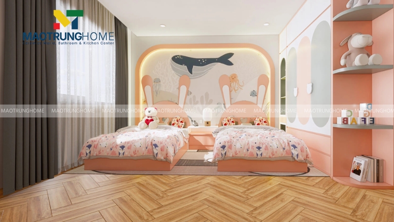 Gạch thẻ giả gỗ Ý Mỹ cho phòng ngủ (Mẫu 2)