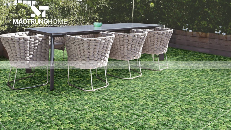 Gạch họa tiết giả sỏi và giả cỏ định hình (Gạch 4)