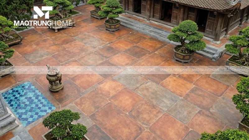 Gạch porcelain nhám giả cổ chống rêu mốc (Mẫu 1)