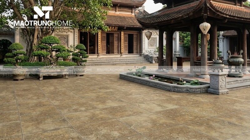 Gạch porcelain nhám giả cổ chống rêu mốc (Mẫu 6)