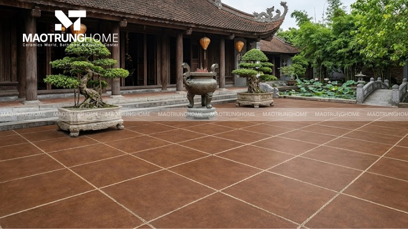 Gạch porcelain nhám giả cổ chống rêu mốc (Mẫu 7)