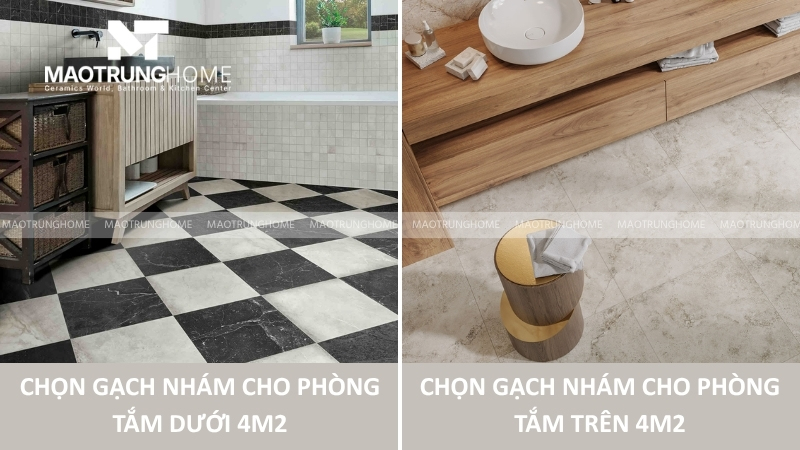 Lựa chọn kích thước gạch theo diện tích phòng