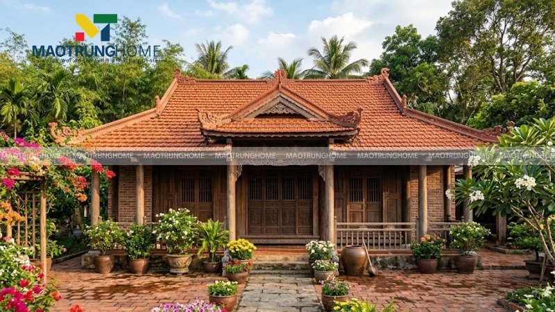 Mẫu nhà 3 gian mái ngói truyền thống (Mẫu 5)
