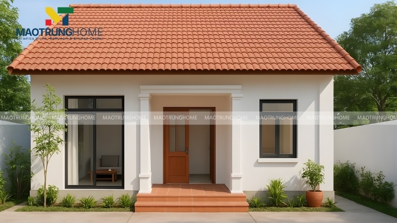 Mái ngói mang lại vẻ đẹp cổ điển cho ngôi nhà