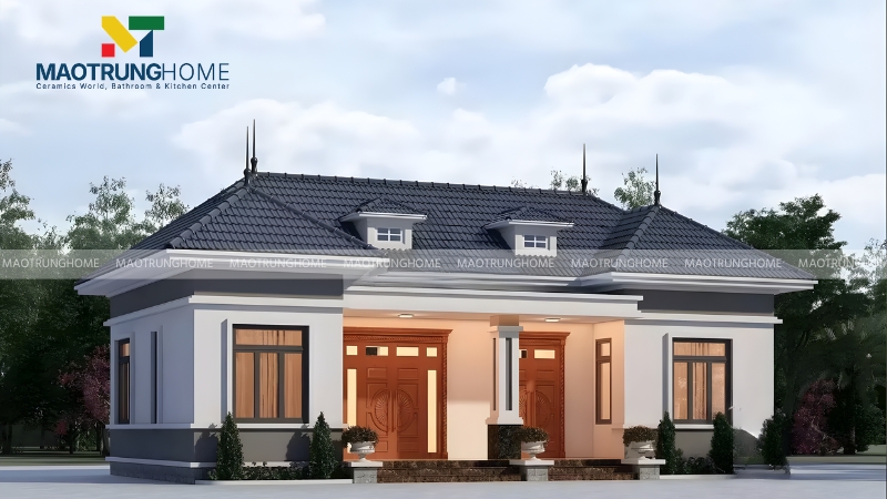 Mẫu nhà cấp 4 mái Nhật tinh tế