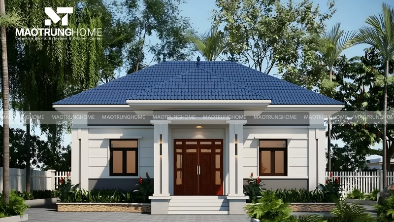 Mẫu nhà cấp 4 mái Nhật phong cách hiện đại