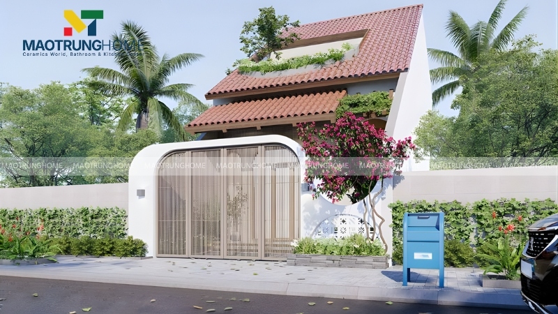 Nhà cấp 4 mái ngói gác lửng phù hợp với mặt bằng hạn chế