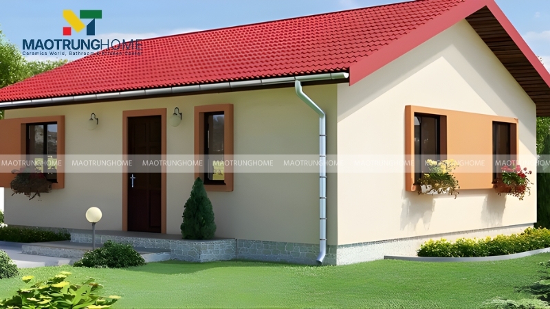 Nhà vườn cấp 4 mái ngói mát mẻ