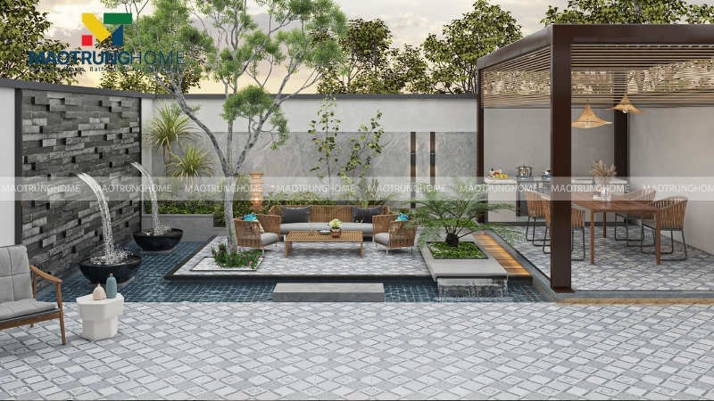Gạch ốp lát nội thất tạo không gian nghỉ dưỡng sang trọng