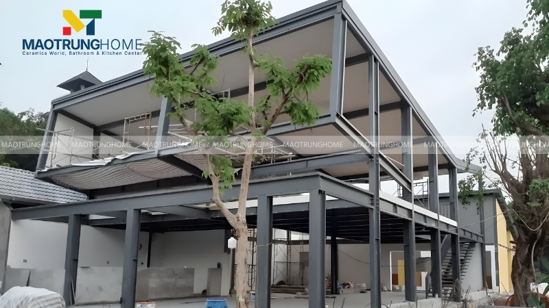 Hệ kèo thép mạ trọng lượng nhẹ giúp thi công nhanh