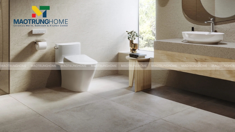 Phong cách Japandi nên sử dụng thiết bị vệ sinh thông minh và liền khối