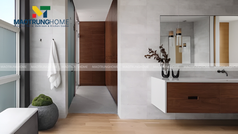 Ứng dụng phong cách Japandi cho không gian phòng tắm
