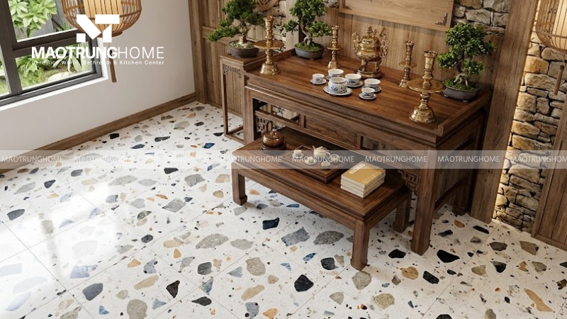 Gạch giả cổ terrazzo kiến tạo không gian mộc mạc