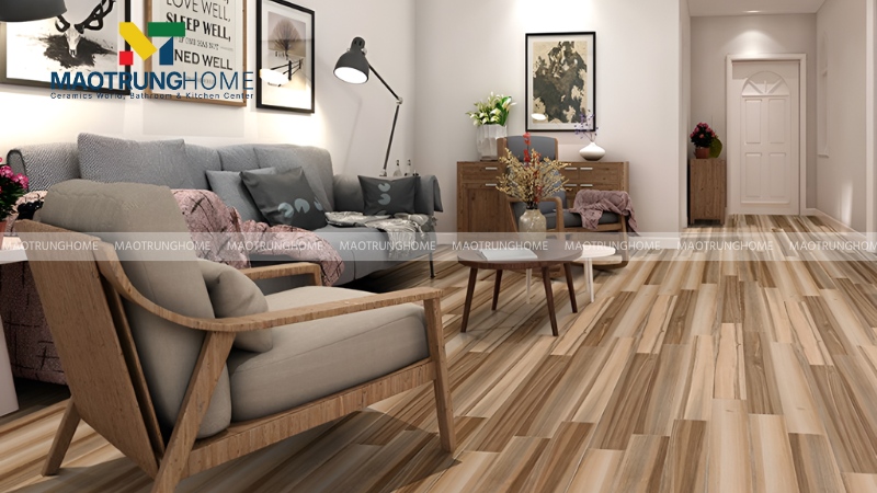 Họa tiết vân gỗ chân thực mang lại cảm giác ấm áp