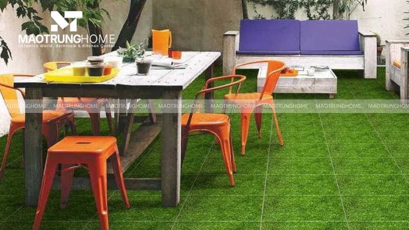 Gạch họa tiết giả cỏ