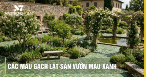 Các mẫu gạch lát sân vườn màu xanh đẹp, chống trơn 2026