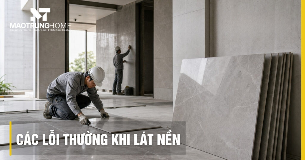 Các lỗi thường gặp khi sử dụng và lựa chọn gạch lát nền hiệu quả