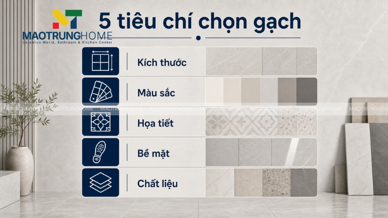 Tiêu chí quan trọng khi chọn gạch lát nền cho nhà nhỏ