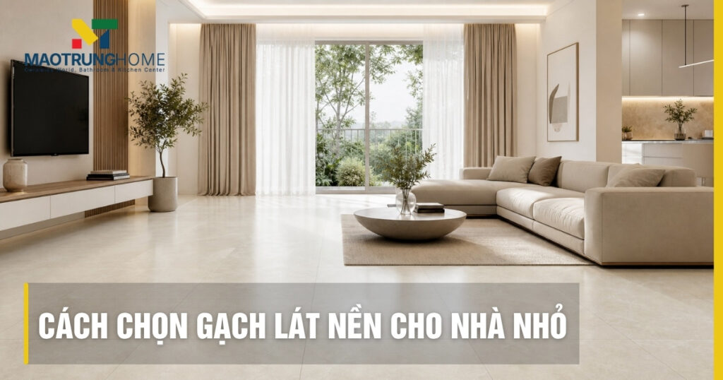 Cách chọn gạch lát nền cho nhà nhỏ giúp không gian rộng hơn